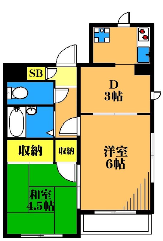 ハイツレスポール 201号室 間取り