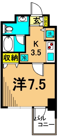 プライマル大井仙台坂 504号室 間取り