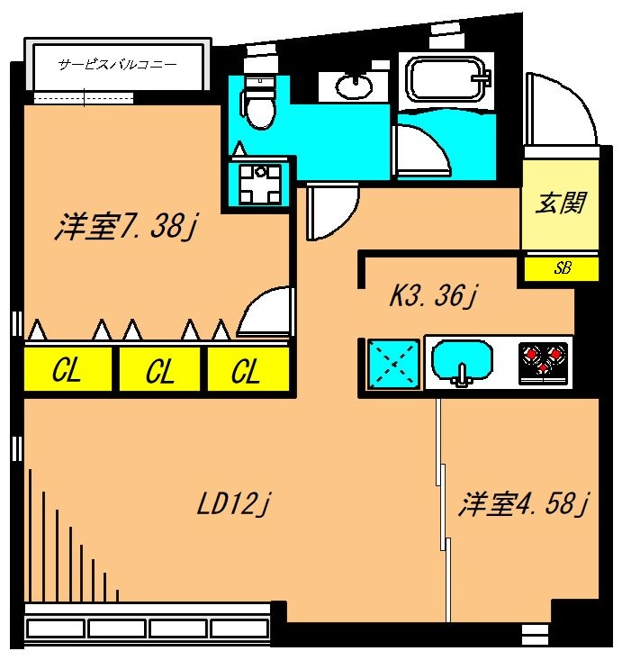 DENFLAT南平台 間取り図