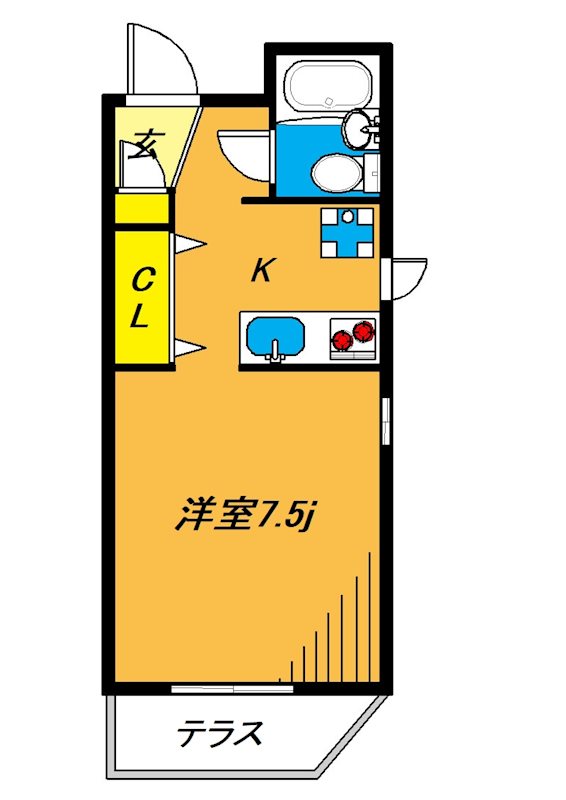 カーサST2 103号室 間取り