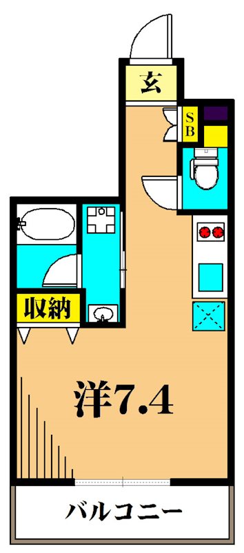 プライマル品川西大井 302号室 間取り