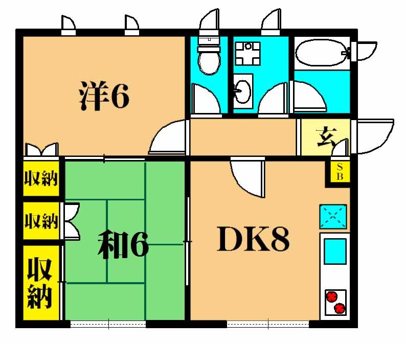コーポアイリス 201号室 間取り
