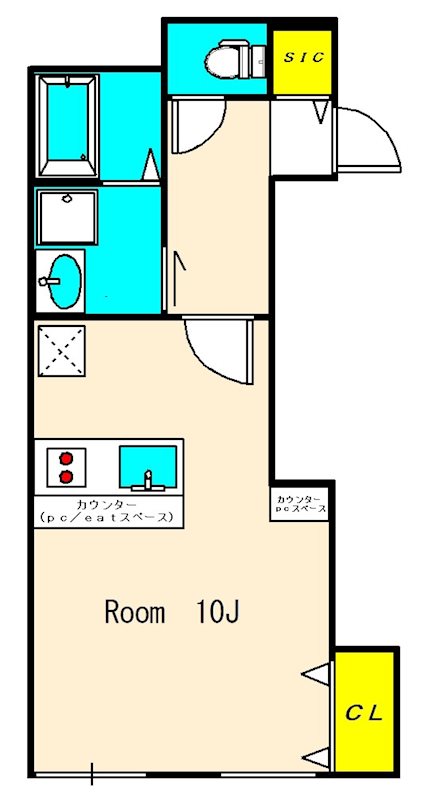 サンハイツ西大井 102号室 間取り