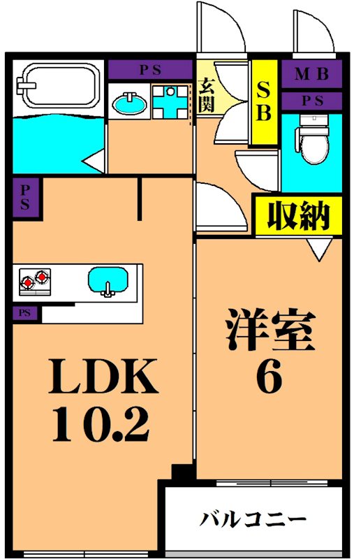 NTPRレジデンス大井町 407号室 間取り