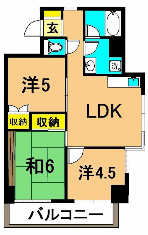 南大井九重ハイツ 間取り図