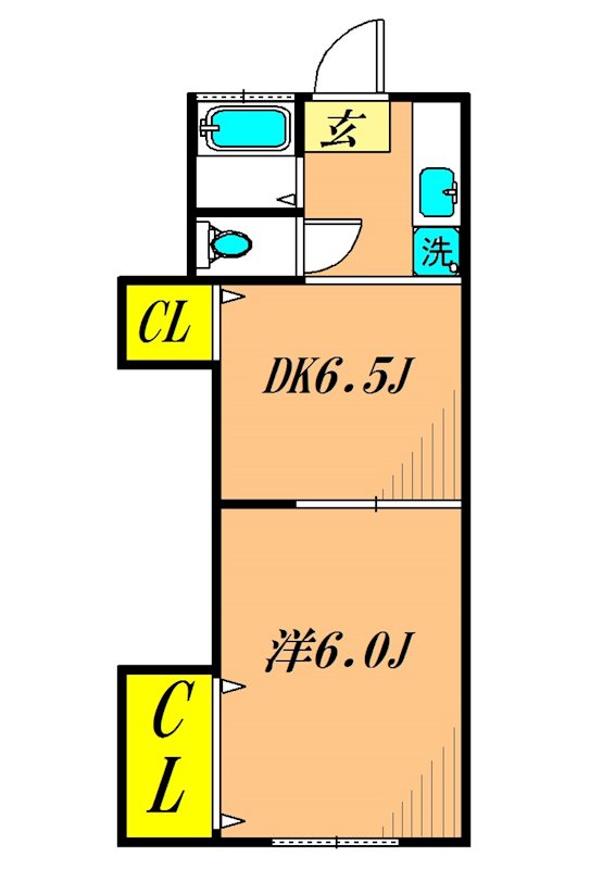 白百合荘 203号室 間取り