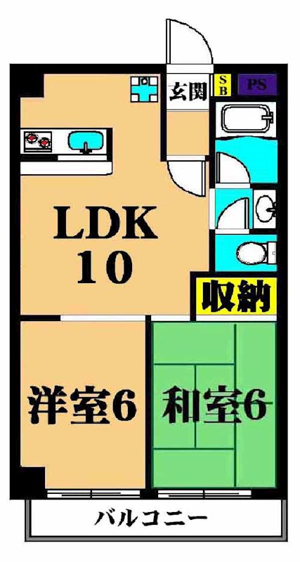 シャトレピース 302号室 間取り