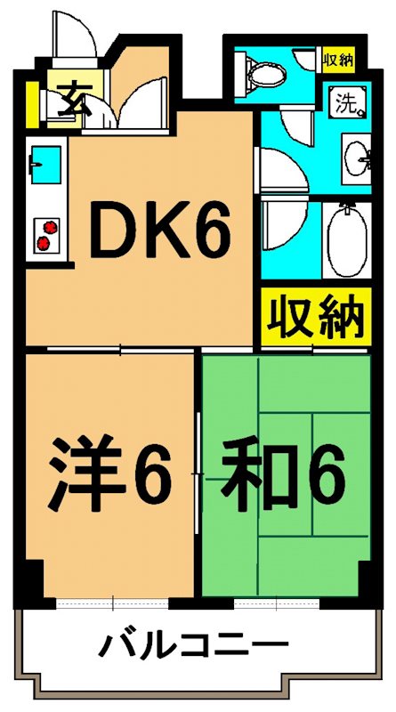 三越ゼームス坂マンション 516号室 間取り