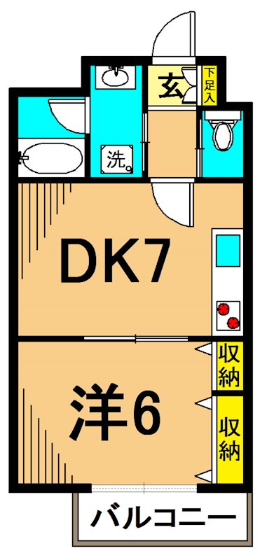 Well House東大井A棟 102号室 間取り
