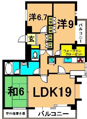 カーサ井門  202号室 間取り