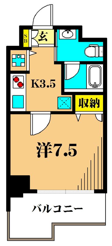 プライマル大井仙台坂  807号室 間取り