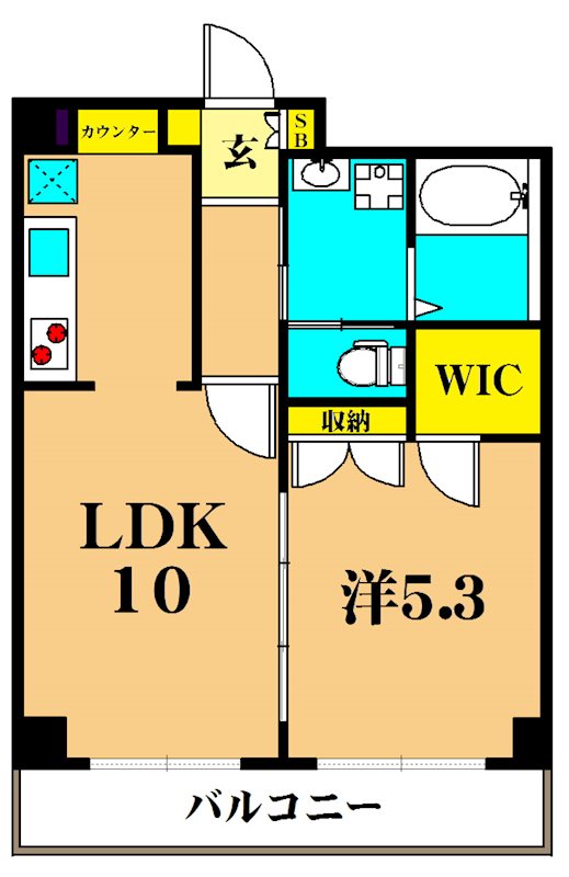 メゾンパーク大森  603号室 間取り