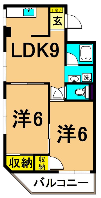 ヴィラ木の芽坂 404号室 間取り