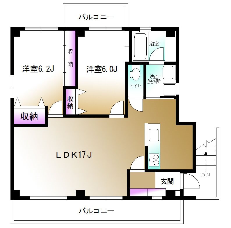中里邸 3F号室 間取り