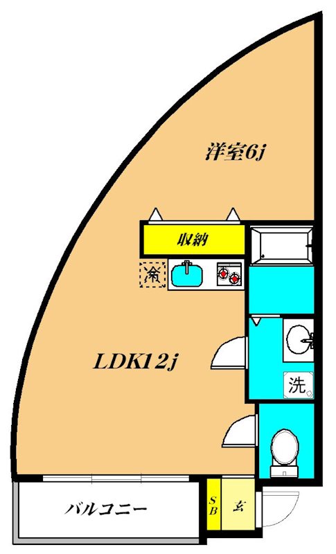 オリンピア 202号室 間取り