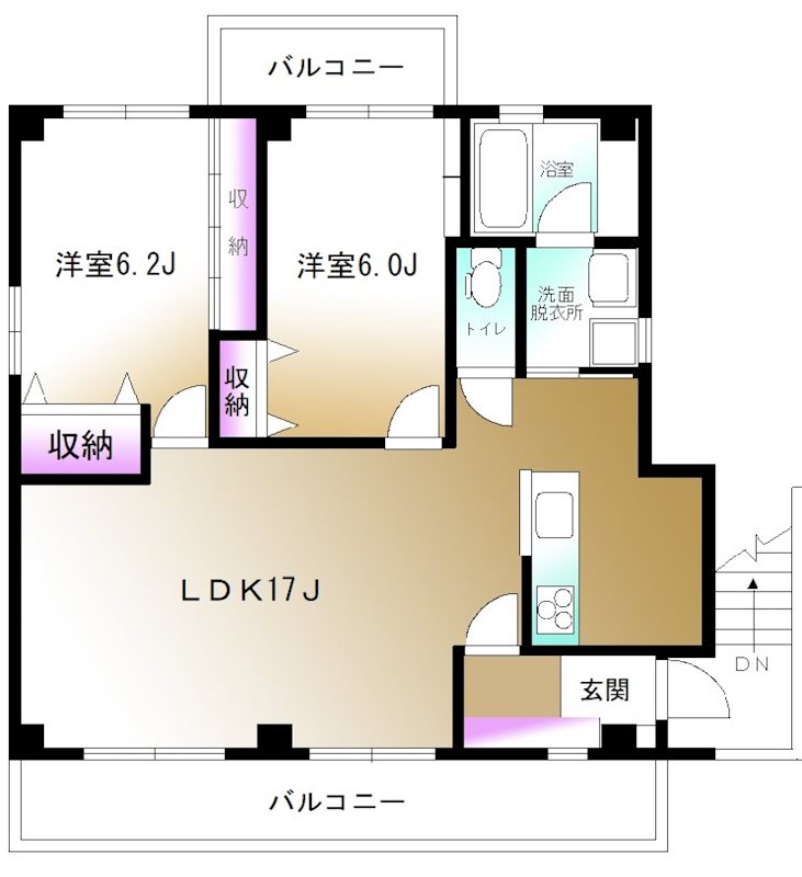中里邸 3F号室 間取り