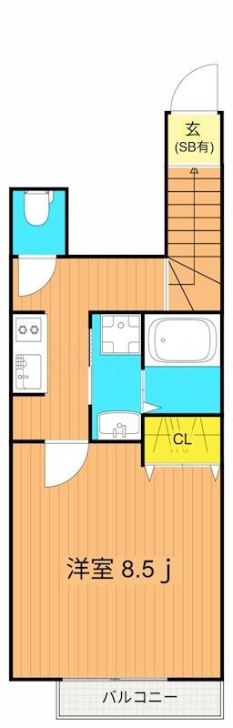 アリュール仲六郷 202号室 間取り