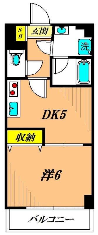 アミーゴ仲六郷 105号室 間取り