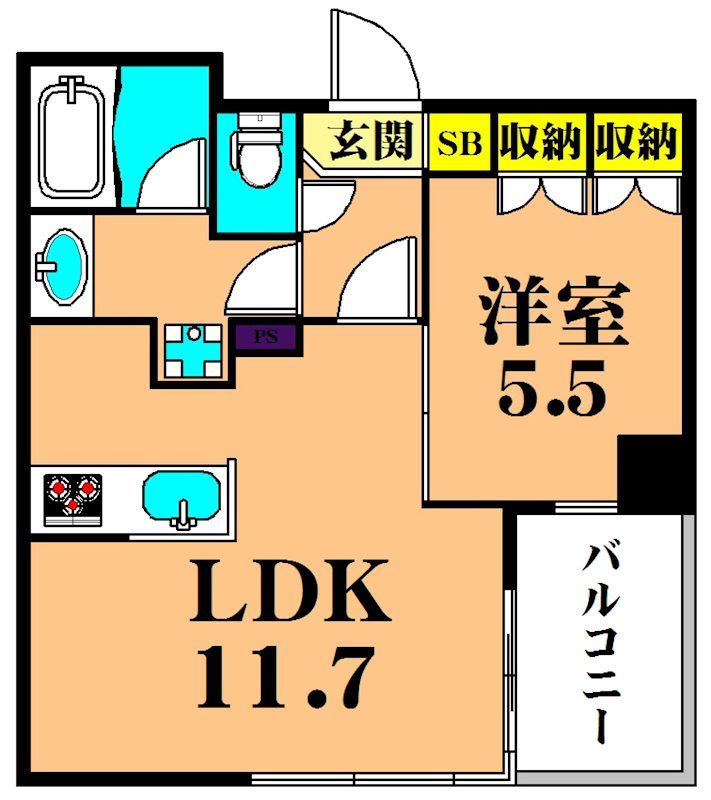 レジディア南品川 216号室 間取り