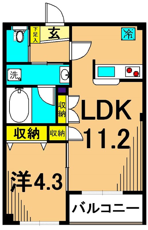 グランエステート大井  102号室 間取り