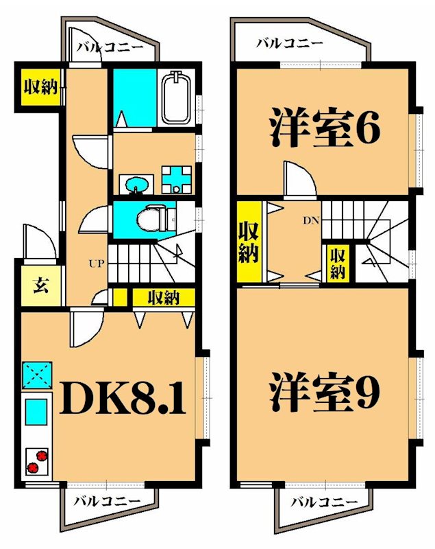 ティアラ大井町  201号室 間取り