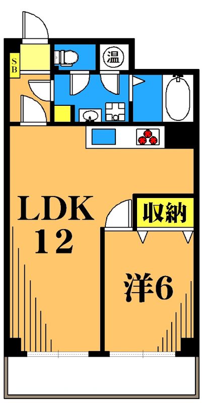 メガロン大井町 709号室 間取り