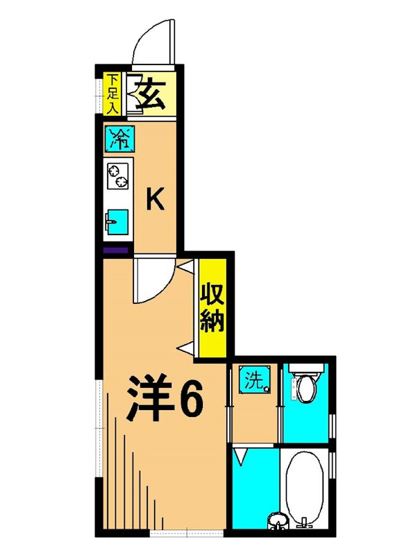 BRICK　HOUSE 101号室 間取り