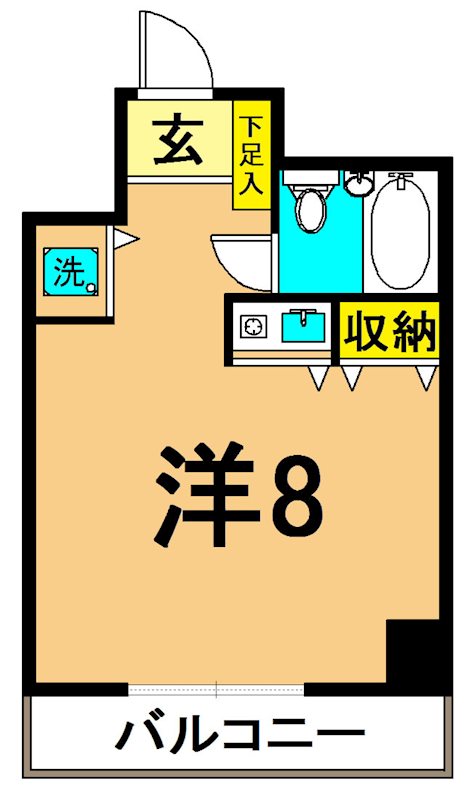 大井町プリンスハイツ  202号室 間取り