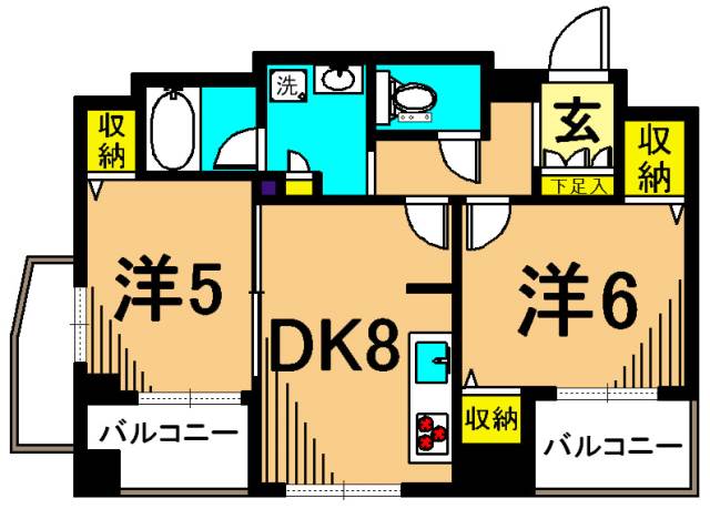 エルステージ大井仙台坂 604号室 間取り