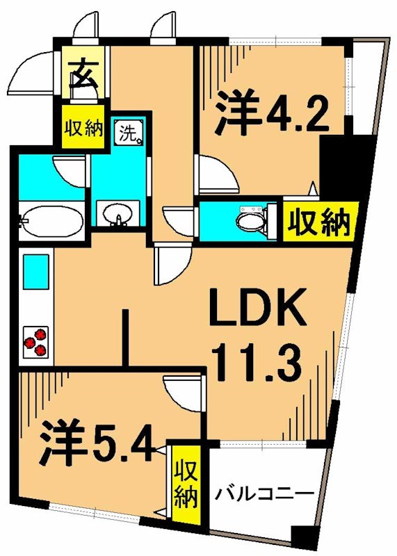 ドメイン品川シーサイド   903号室 間取り