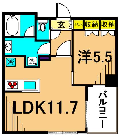 レジディア南品川 414号室 間取り