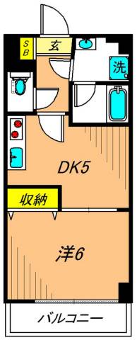 アミーゴ仲六郷 202号室 間取り