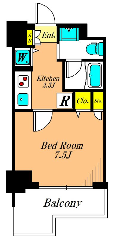 プライマル大井仙台坂 507号室 間取り