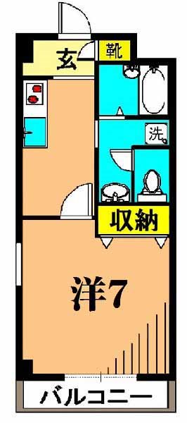 チャペルヒル東大井   305号室 間取り