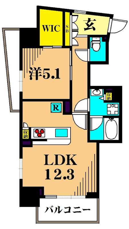 スタイリオ品川大井パークフロント 707号室 間取り