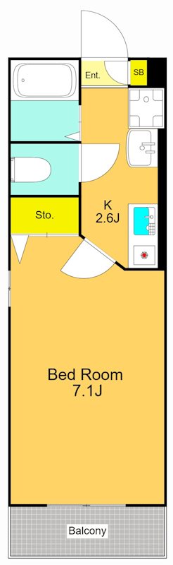 ニューハイムよしみ 203号室 間取り