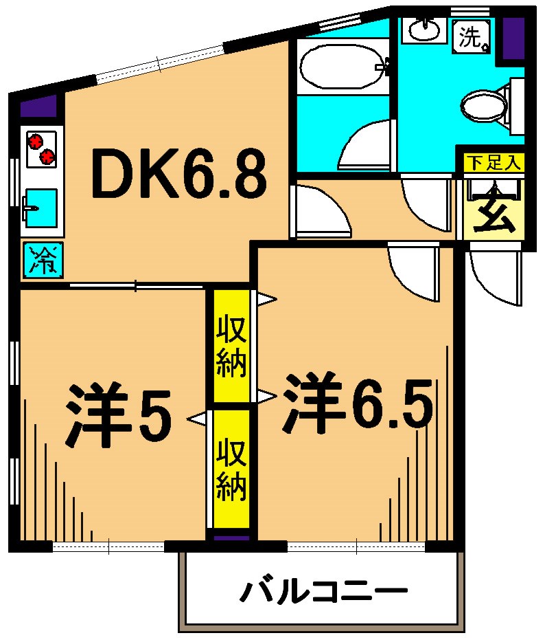 Well House東大井C棟 102号室 間取り