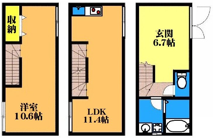 クロススクエア西大井 D1号室 間取り