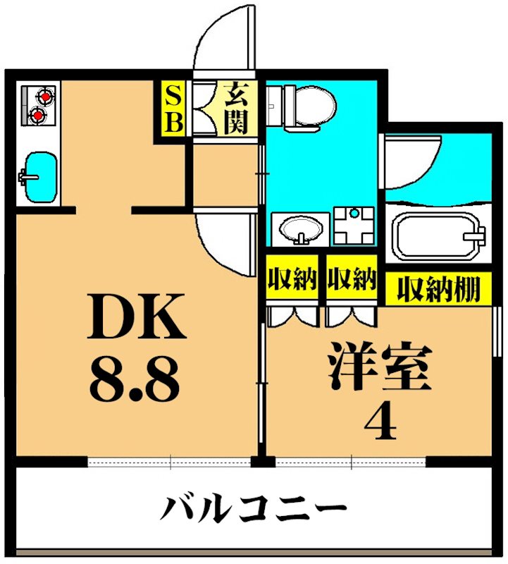 フレンシア南品川  306号室 間取り