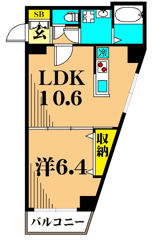 アイディ品川25 303号室 間取り