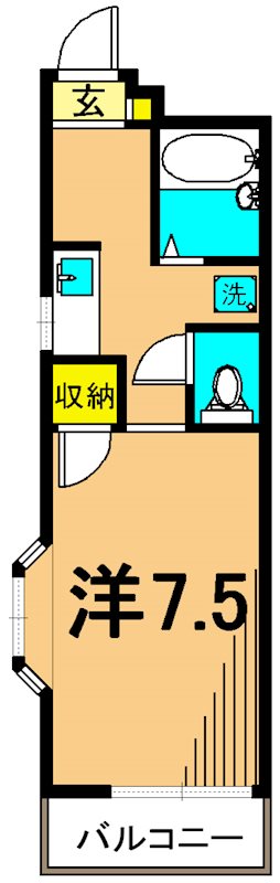 ドミール奥沢 101号室 間取り