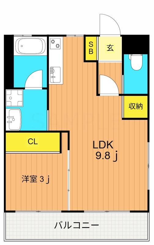 湯本ビル 401号室 間取り