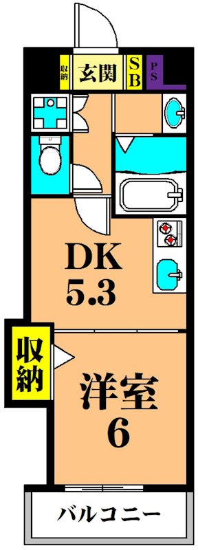 アゼリア品川  404号室 間取り