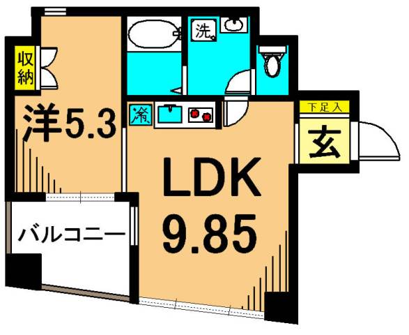 コア大井町 501号室 間取り