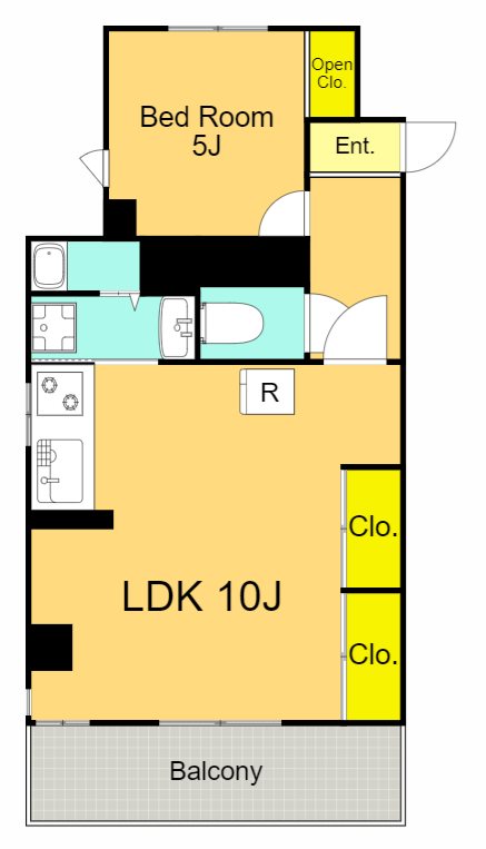 ヴィラ萩 205号室 間取り