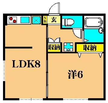 メゾン櫻井 201号室 間取り