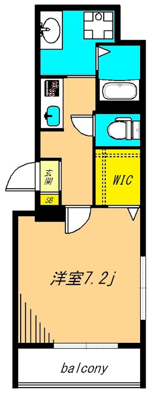 オルセット武蔵小山 201号室 間取り