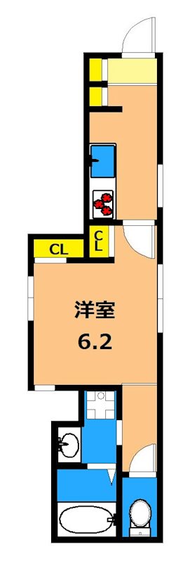 NN戸越 101号室 間取り
