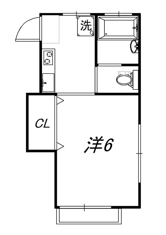 たちばな荘 203号室 間取り