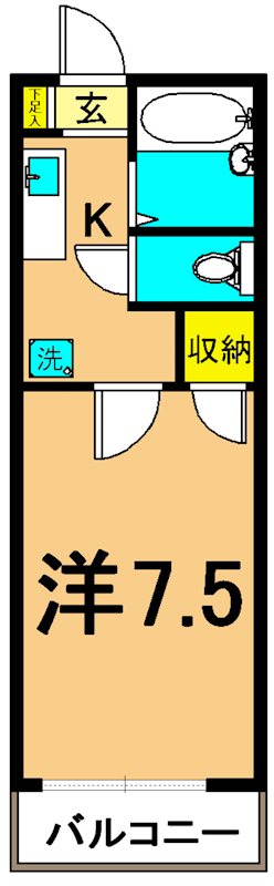 アビィロード 107号室 間取り